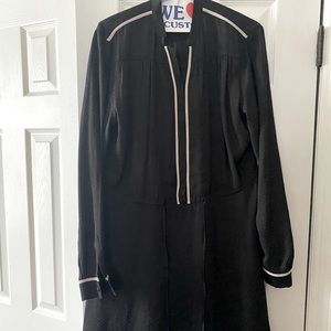 All Saints long sleeve silk dress size large in mint condition.